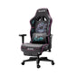 AutoFull C3 ergonomic gaming chair with footrest, lumbar support, and embroidered punk graffiti design