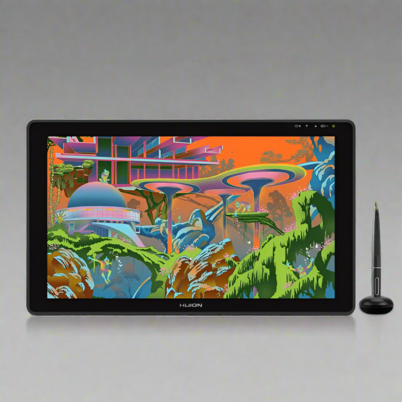 HUION Kamvas 22 Pen Display, 21.5” Screen with PW517 Stylus, Anti-Glare, and Adjustable Stand for Digital Artists.