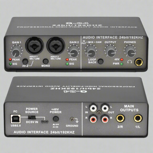 TEYUN Q24 Audio Interface - Versatile Sound Card for Recording