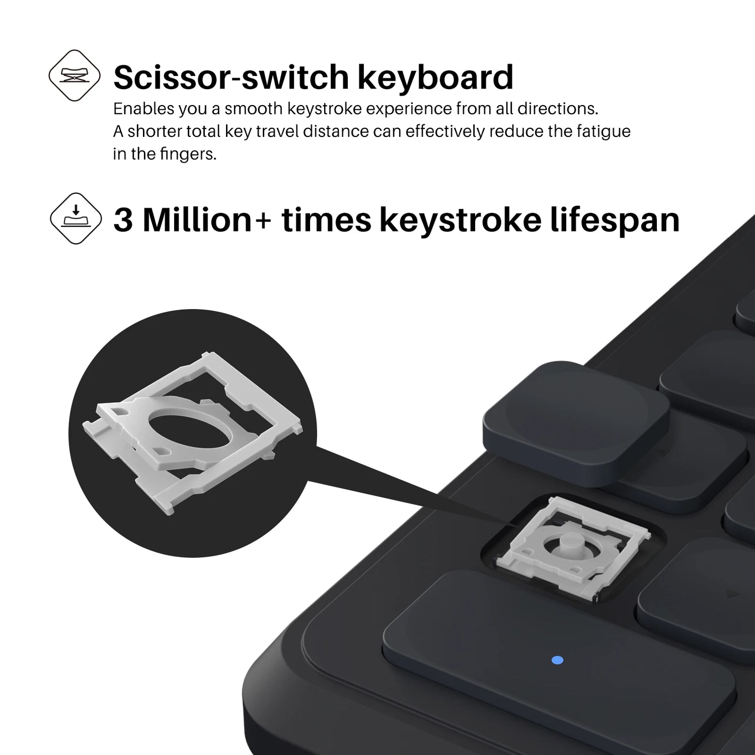 HUION Keydial K20 Mini Keyboard with 18 Shortcut Keys and Dial Controller, Portable for Drawing Tablets and PCs.