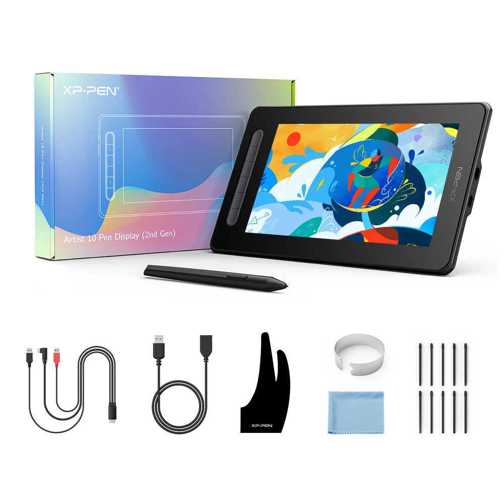 XP-Pen Artist 12 (2nd Gen) graphic tablet with X3 stylus and vibrant full-laminated display.