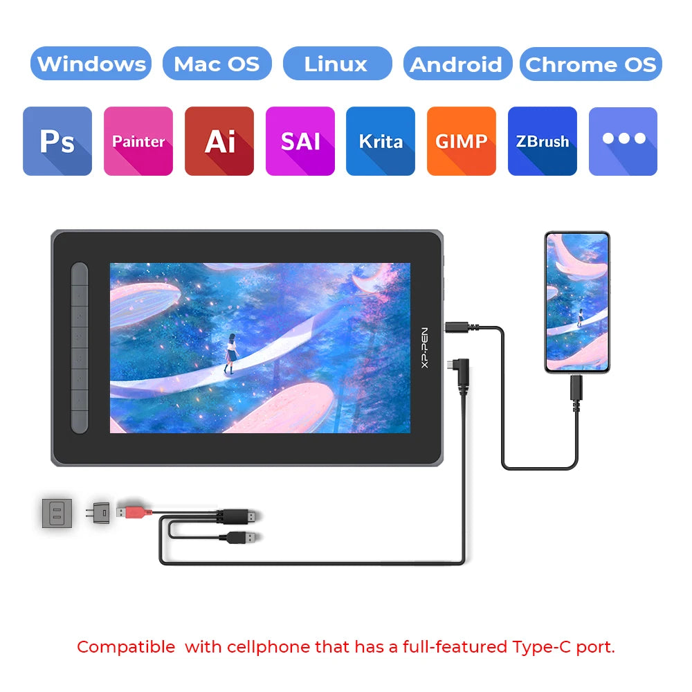 XP-Pen Artist 12 (2nd Gen) graphic tablet with X3 stylus and vibrant full-laminated display.