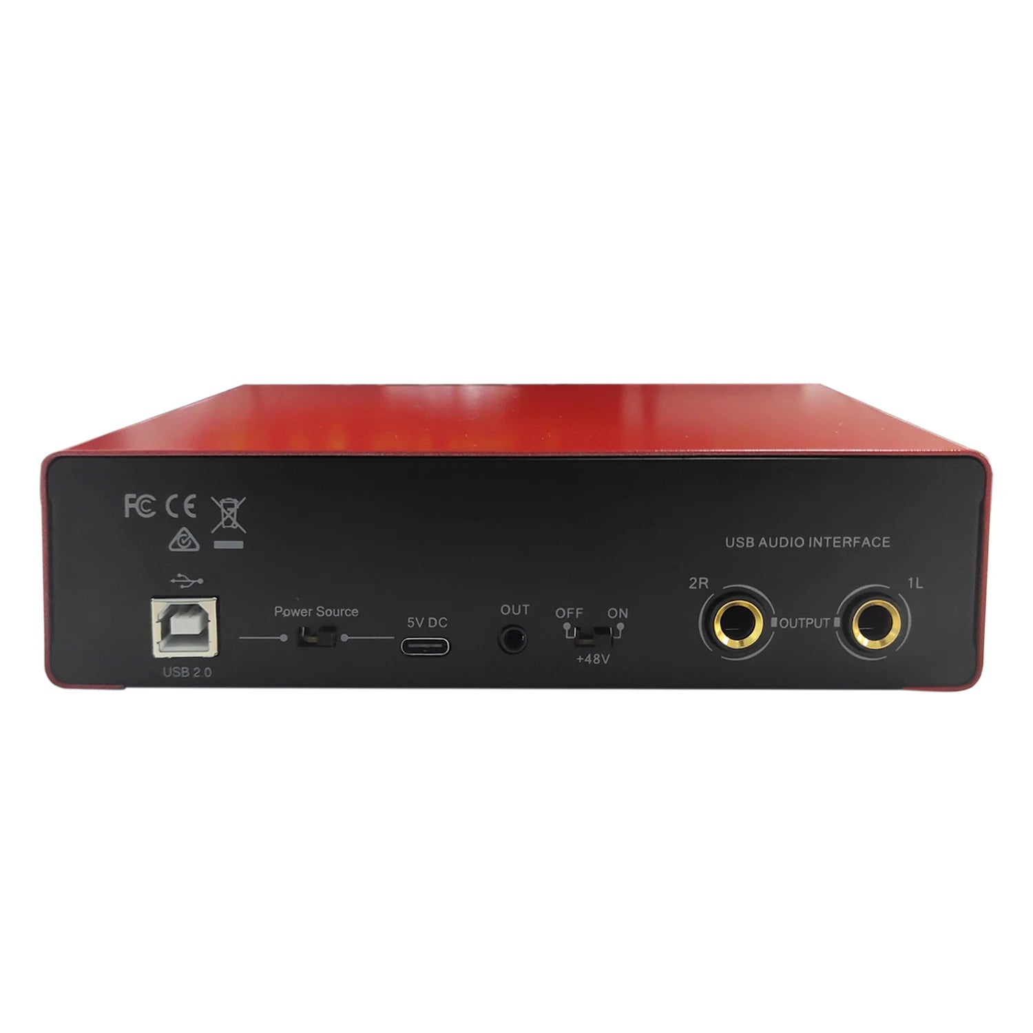 YESSKO USB Audio Interface with 24-bit/192 kHz resolution, loopback, and zero-latency monitoring for professional recording