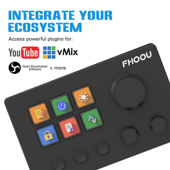 Mirabox N3 StreamDeck with 6 customizable LCD keys, designed for content creation and live streaming.