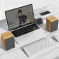 Philips SPA20 Bluetooth speaker with 360° surround sound, USB-powered, and wooden cabinet design