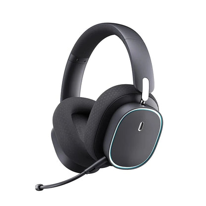 Baseus GH02 Gaming Wireless Headphones with 4-speaker drivers, Bluetooth 5.3, RGB lighting, and 40-hour battery life