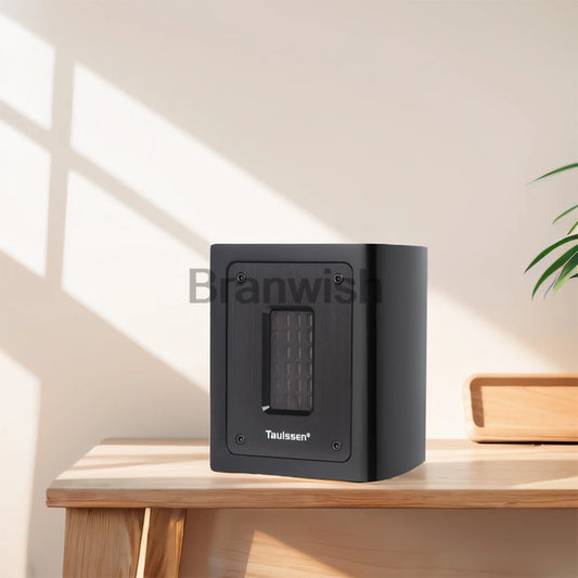 Branwish T3 Ribbon Super Tweeter bookshelf speakers with piano black finish, 30W power, and high-res audio quality