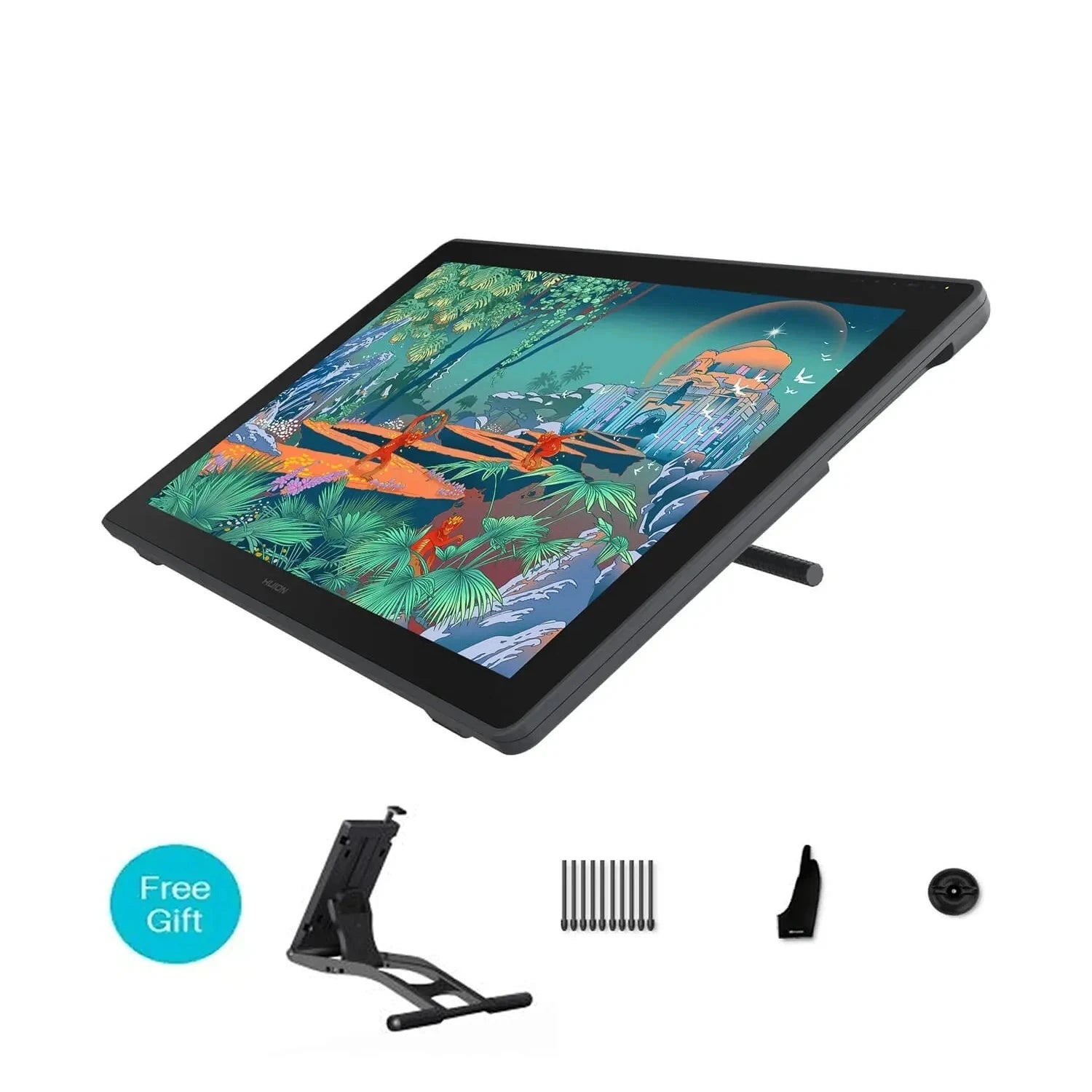 HUION Kamvas 24 Pen Display, 23.8” QHD Screen with Adjustable Stand and PW517 Stylus for Professional Digital Art.