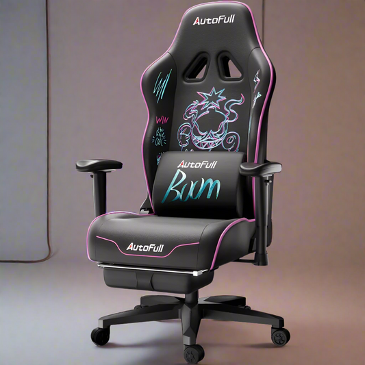 AutoFull C3 Gaming Chair - Ergonomic, Footrest & Lumbar Support