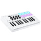 M-VAVE SMK-25 II MIDI Keyboard with 25 mini keys, 16 RGB backlit pads, and 8 assignable knobs for portable music production