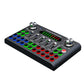 722 F007C Professional Compact Sound Card Mixer with DJ Effects for recording, live streaming, and karaoke.