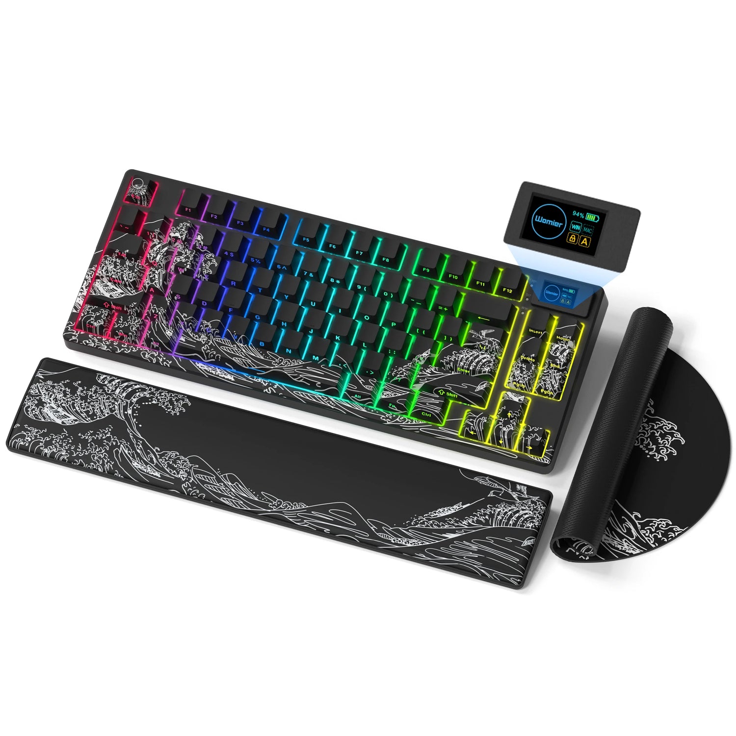 Womier M87 Pro RGB Mechanical Keyboard with OLED Display and Tri-Mode Connectivity