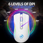 HXSJ Rechargeable RGB Gaming Mouse with ergonomic design, customizable DPI, and backlighting.