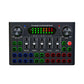 722 F007C Professional Compact Sound Card Mixer with DJ Effects for recording, live streaming, and karaoke.