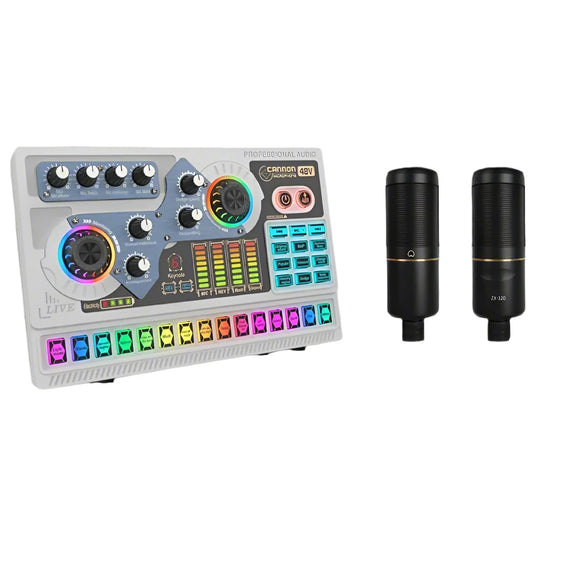 ISKB X5 Live Sound Card with voice changer and audio mixer for vlogging and streaming on PC and smartphone.