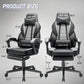 Lemberi ergonomic gaming chair with footrest, 400lb capacity, and adjustable backrest, perfect for adults and tall users.