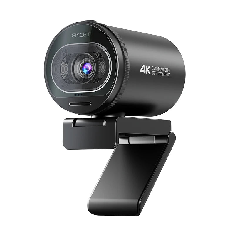 EMEET S600 4K Streaming Webcam with Dual Noise-Canceling Mics, Autofocus, and USB Connection