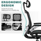 Ergonomic mesh office chair with adjustable headrest and flip-up arms for lumbar support and comfortable sitting.