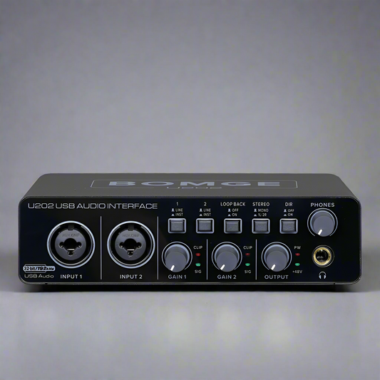 BOMGE U202 USB Interface - High-Res Audio for Recording