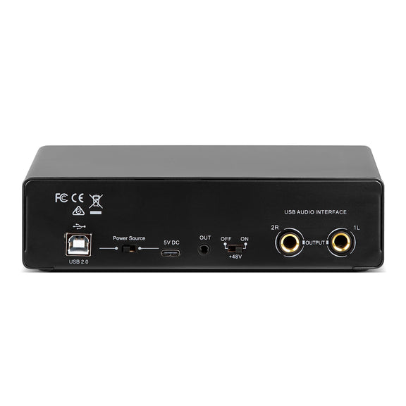 YESSKO USB Audio Interface with 24-bit/192 kHz resolution, loopback, and zero-latency monitoring for professional recording