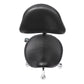 Height adjustable rolling saddle stool with wheels and backrest, 360° swivel for ergonomic seating