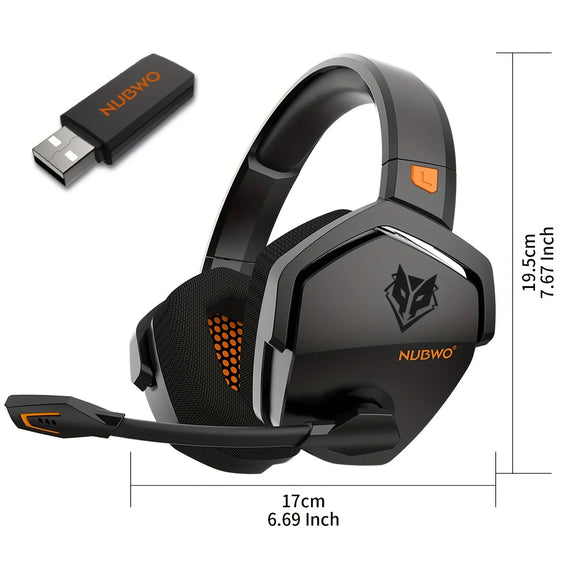 NUBWO G06 2.4GHz Wireless Bluetooth Gaming Headset with Active Noise Cancellation and Mic – Compatible with PS5, PS4, PC, Xbox.