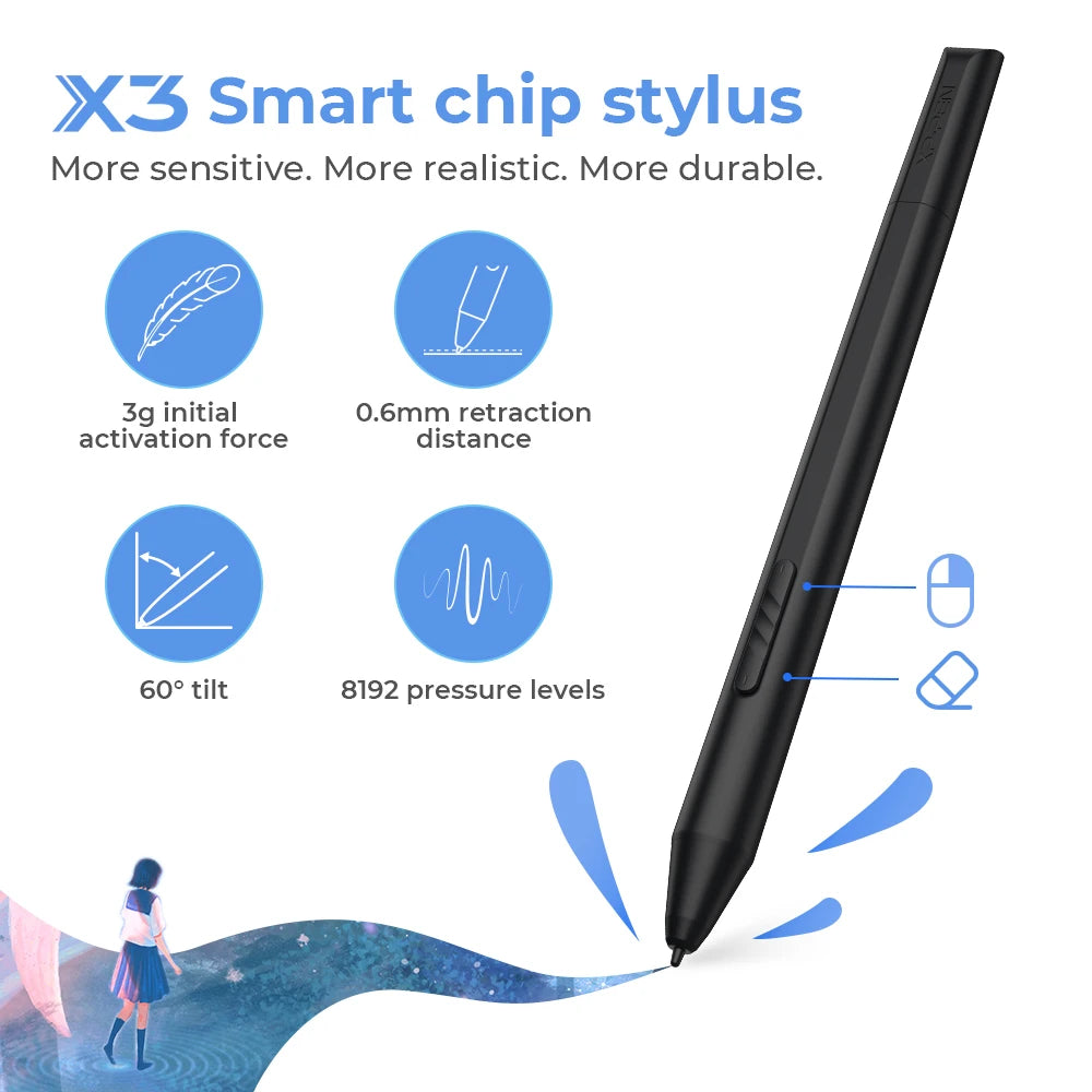 XP-Pen Artist 12 (2nd Gen) graphic tablet with X3 stylus and vibrant full-laminated display.